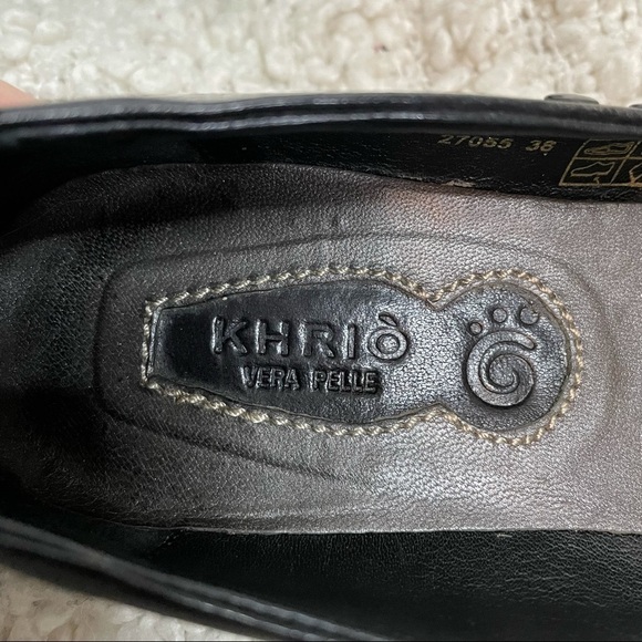 VERA Pelle Khrio Black Leather Mary Jane Style 7.5 - Picture 8 of 8